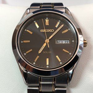Seiko Solar Men's Watch with Full Bracelet SNE047